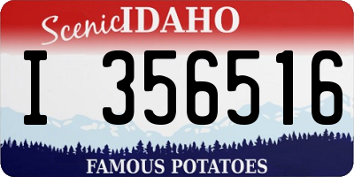 ID license plate I356516