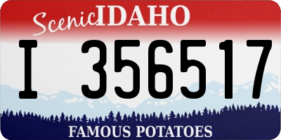 ID license plate I356517