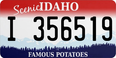 ID license plate I356519
