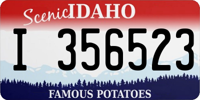 ID license plate I356523