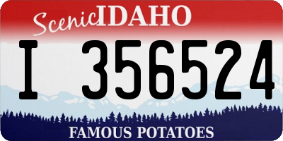ID license plate I356524