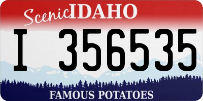ID license plate I356535