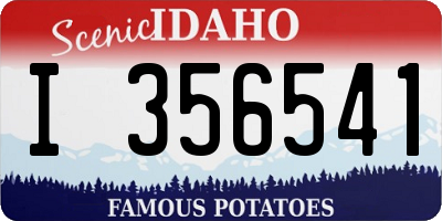 ID license plate I356541