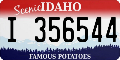ID license plate I356544
