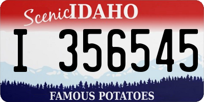 ID license plate I356545