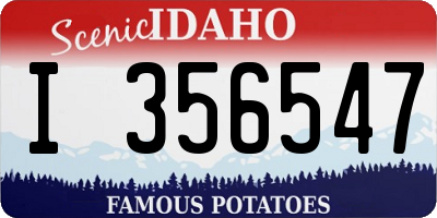 ID license plate I356547