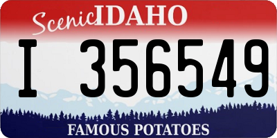 ID license plate I356549