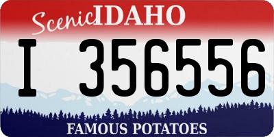 ID license plate I356556