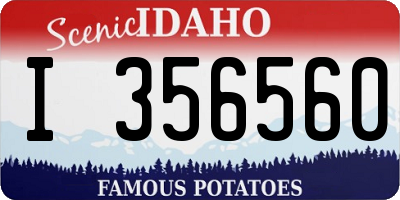 ID license plate I356560