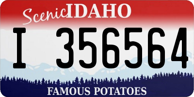 ID license plate I356564