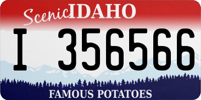 ID license plate I356566