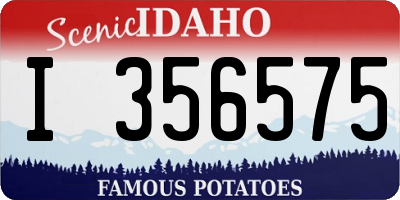 ID license plate I356575