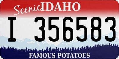 ID license plate I356583