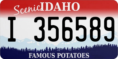 ID license plate I356589