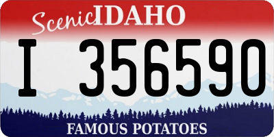 ID license plate I356590