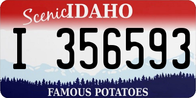 ID license plate I356593