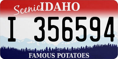 ID license plate I356594