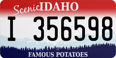 ID license plate I356598