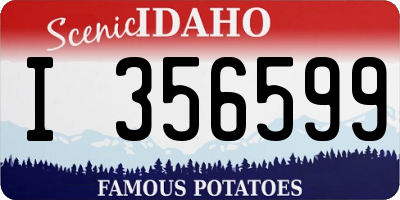 ID license plate I356599