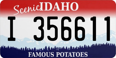 ID license plate I356611