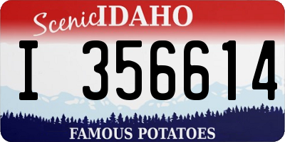 ID license plate I356614