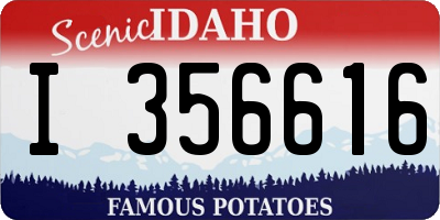 ID license plate I356616
