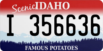 ID license plate I356636