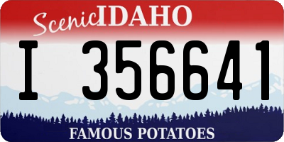 ID license plate I356641