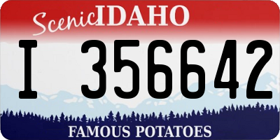 ID license plate I356642