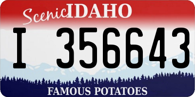 ID license plate I356643