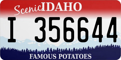 ID license plate I356644