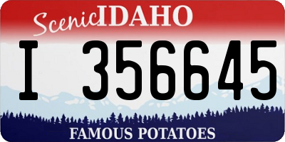 ID license plate I356645