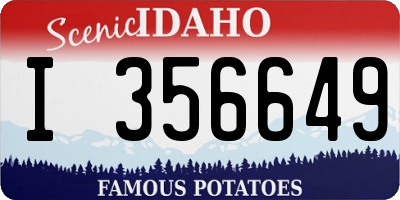 ID license plate I356649