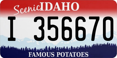 ID license plate I356670