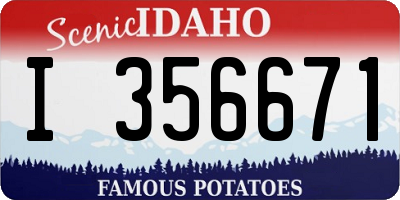 ID license plate I356671