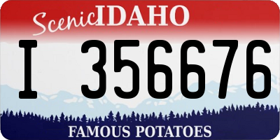 ID license plate I356676