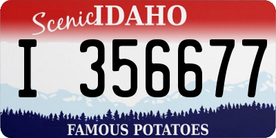 ID license plate I356677