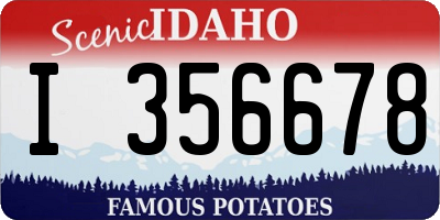 ID license plate I356678