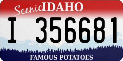ID license plate I356681