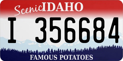 ID license plate I356684