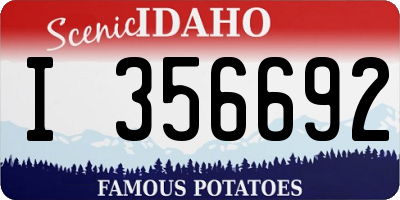 ID license plate I356692