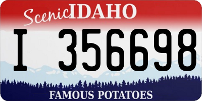 ID license plate I356698