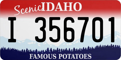 ID license plate I356701