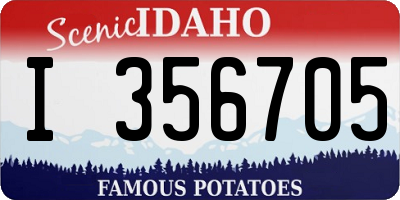 ID license plate I356705