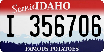 ID license plate I356706