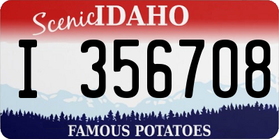 ID license plate I356708