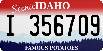 ID license plate I356709