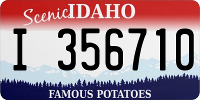 ID license plate I356710