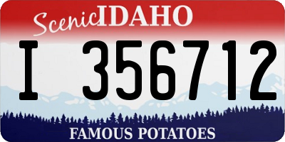 ID license plate I356712