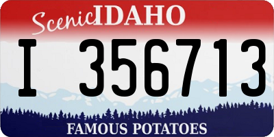 ID license plate I356713